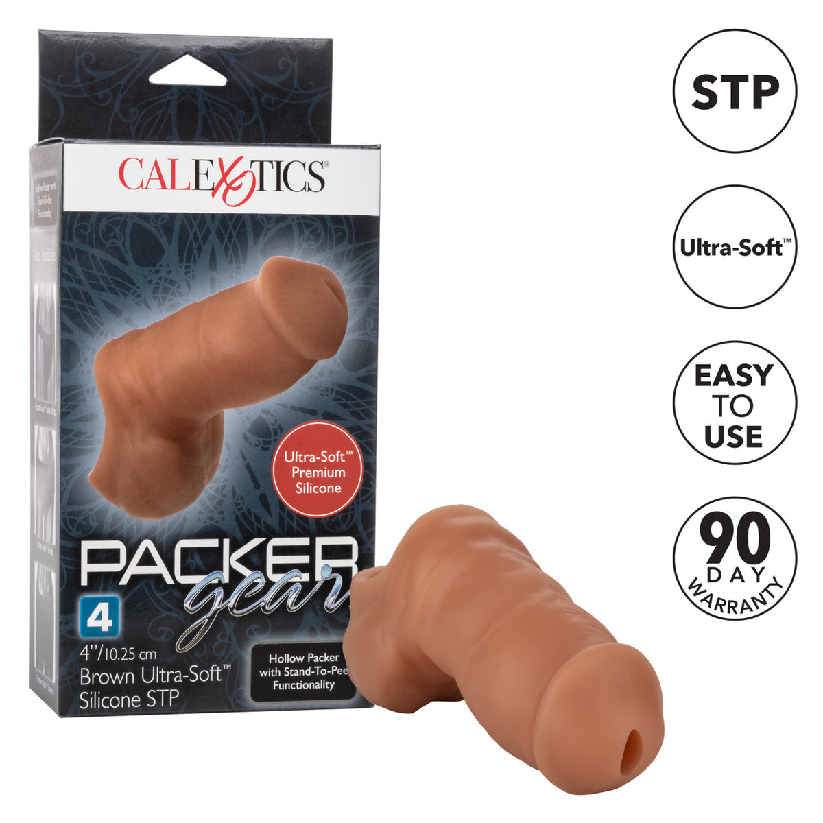 CalExotics - Packer Gear 4英寸超柔软硅胶站立小便(STP)填充器