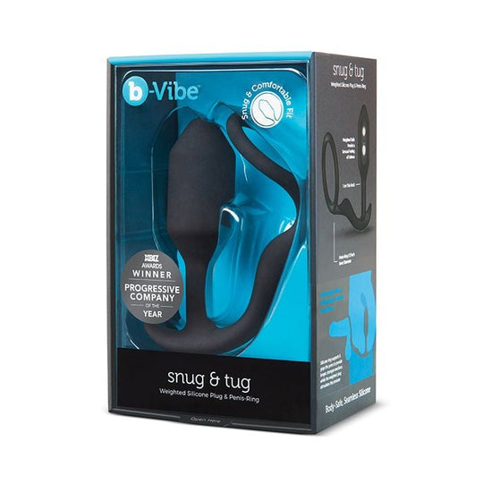B-Vibe - Snug & Tug 配重硅胶鸡环(黑色)