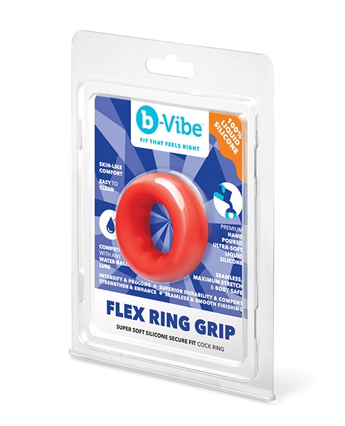 B-Vibe - Flex Ring Grip 硅胶鸡环(红色)
