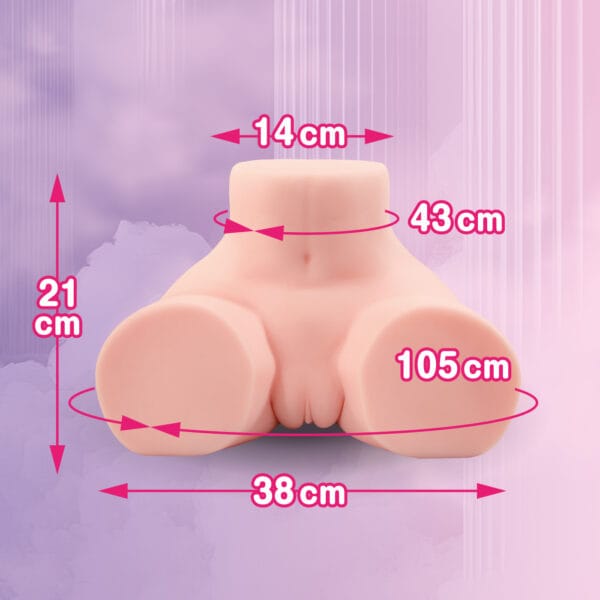 Seiraku Toys - Torso 3D Realistik Hiper Pencetus Masturbasi Ceri (Beige)