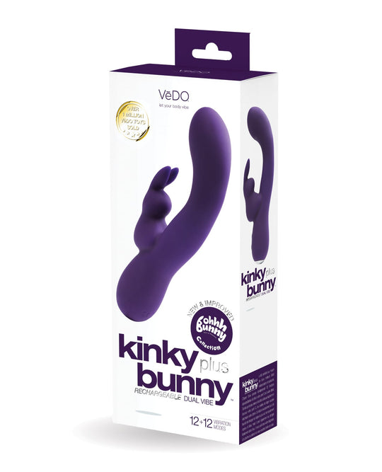 VeDO - Kinky Bunny Plus 可充电兔耳双震自慰器(紫色)