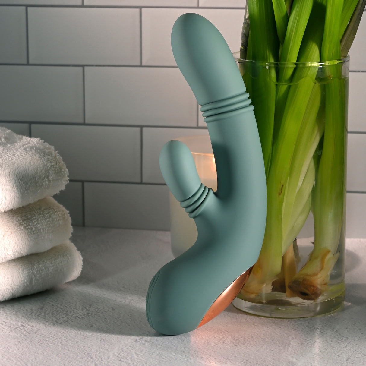 Evolved - Penggetar Arnab Boleh Dicas Semula Rub Me Tender (Hijau)