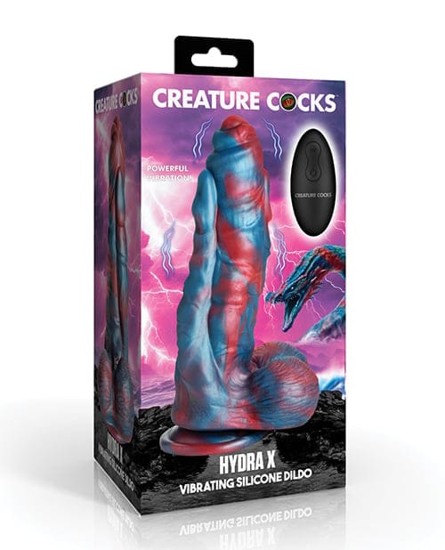 XR Brands - Creature Cocks Hydra Vibrating Silicone Dildo (Blue) XR1108 CherryAffairs