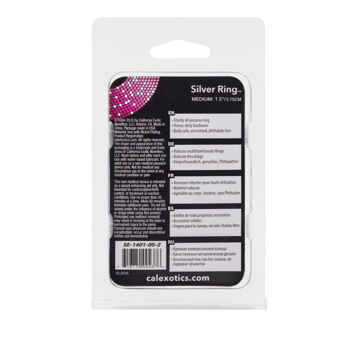 CalExotics - Silver Steel Cock Ring – product view 5