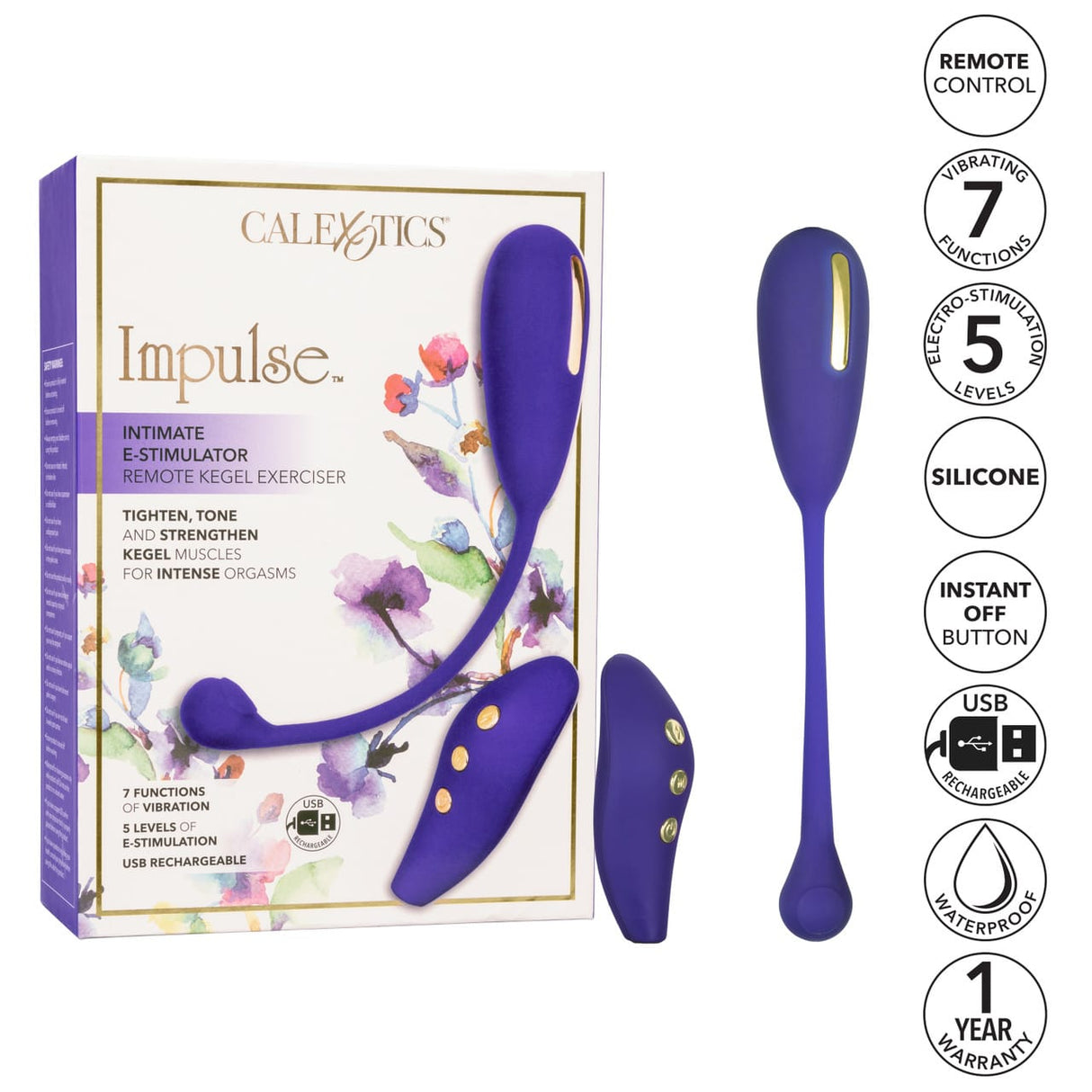 CalExotics - Impulse Remote Kegel eStim Pelvic Floor Exerciser CE2158 CherryAffairs