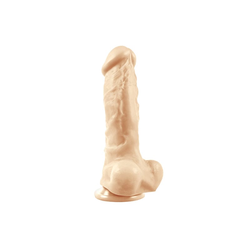 NS Novelties - Colours Pleasures Thick Silicone Suction Cup Realistic Dildo with Balls Beige 657447095672 Realistic Dildo with suction cup (Non Vibration)