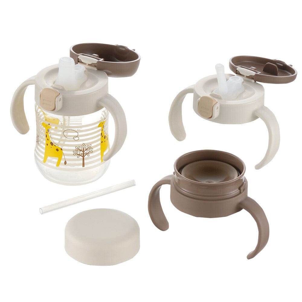 Richell - T.L.I Baby Step Up Clear Training Water Bottle Mug Set Yellow 4945680203692 Baby Water Bottle Set
