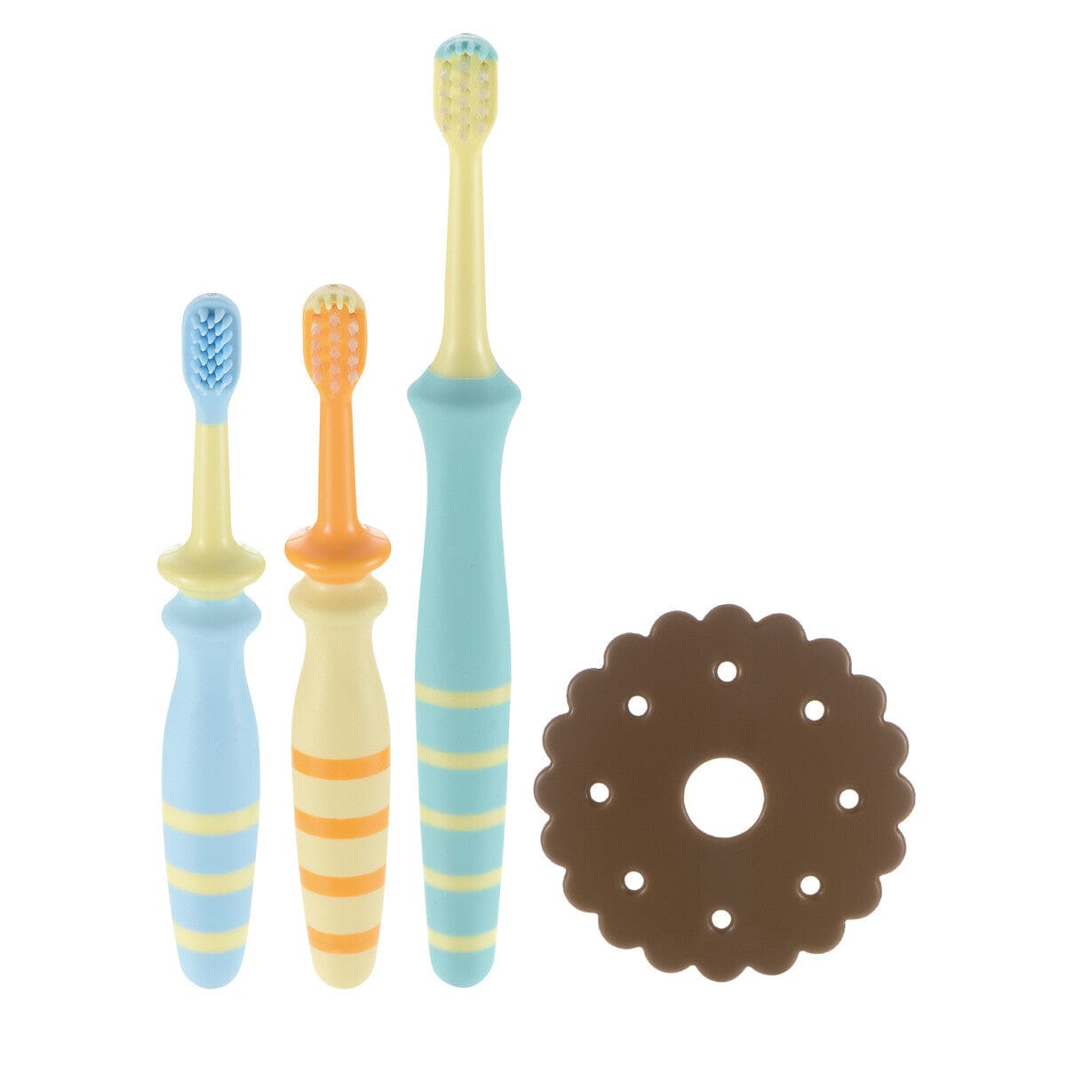 Richell - T.L.I Try Baby Toothbrush Set for Back Teeth (4 Pieces) Baby Toothbrush
