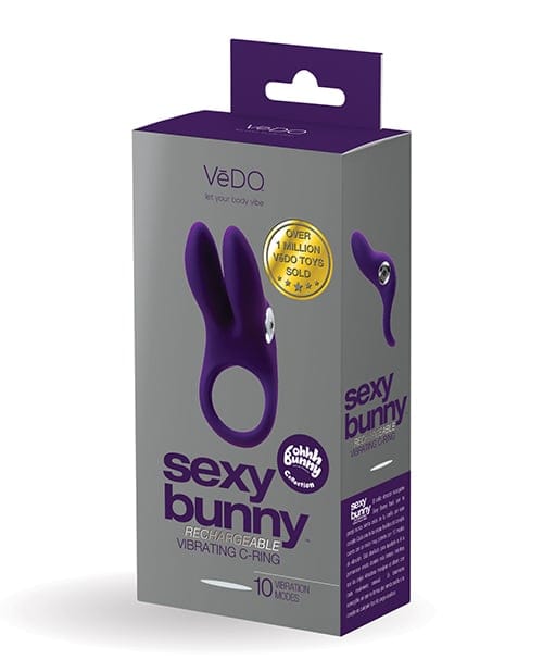 VeDO - Sexy Bunny 可充电振动阴茎环(紫色)
