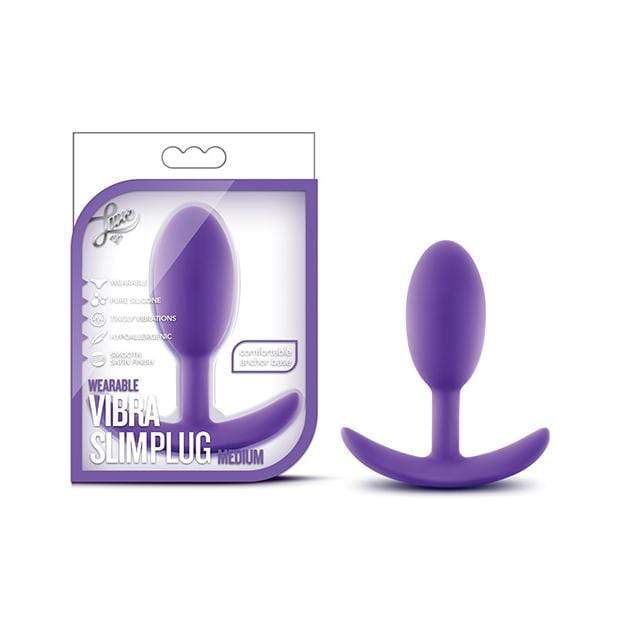 Blush Novelties - Luxe Wearable Vibra Slim Anal Plug Small & Medium Purple 819835022879 Anal Plug (Non Vibration)