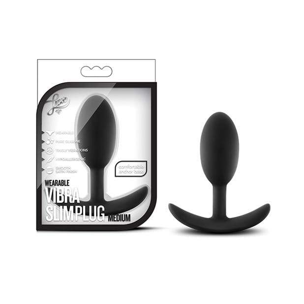 Blush Novelties - Luxe Wearable Vibra Slim Anal Plug Small & Medium Black 819835023418 Anal Plug (Non Vibration)