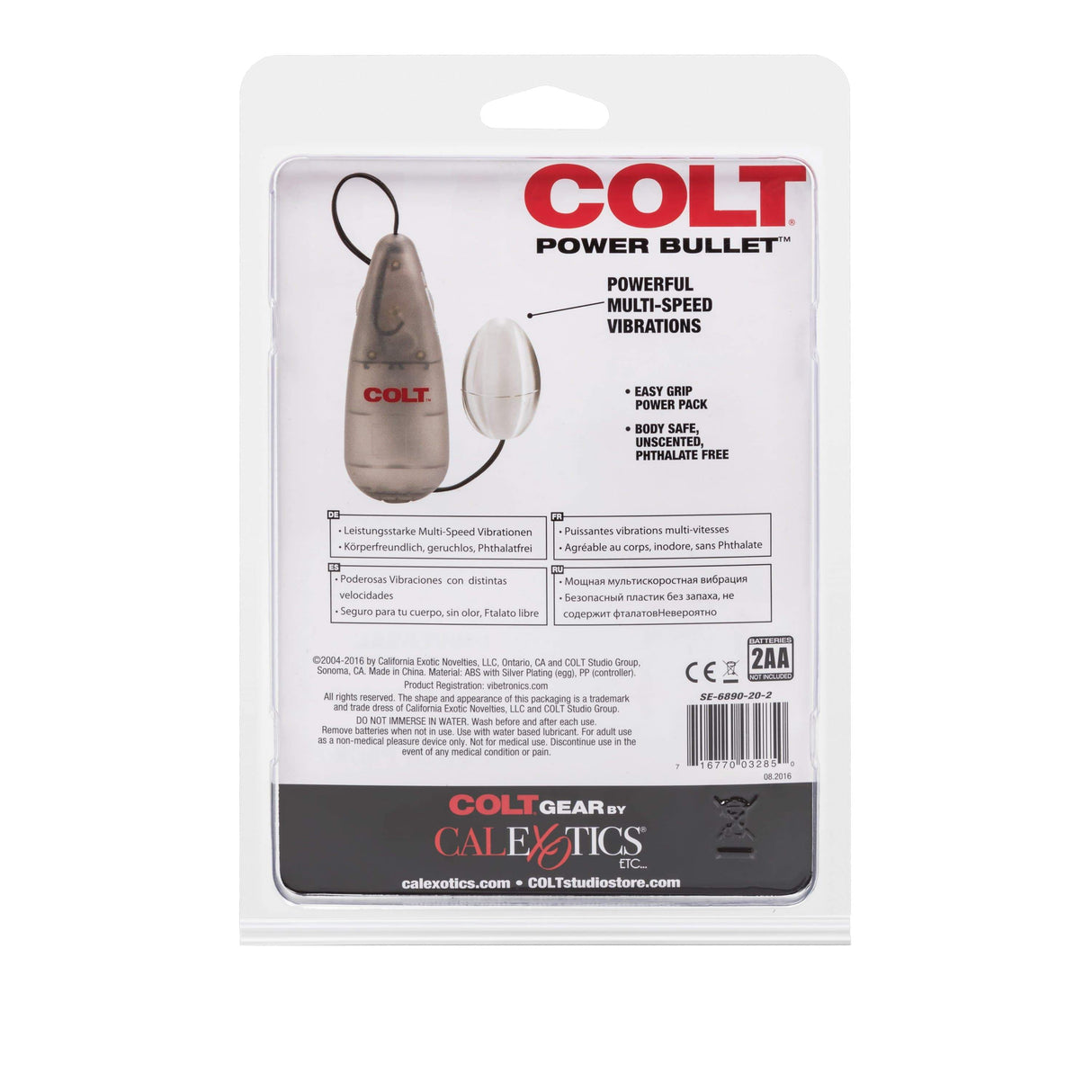 California Exotics - COLT Multi Speed Power Bullet Pak Universal Egg with Remote (Silver) Wired Remote Control Egg (Vibration) Non Rechargeable