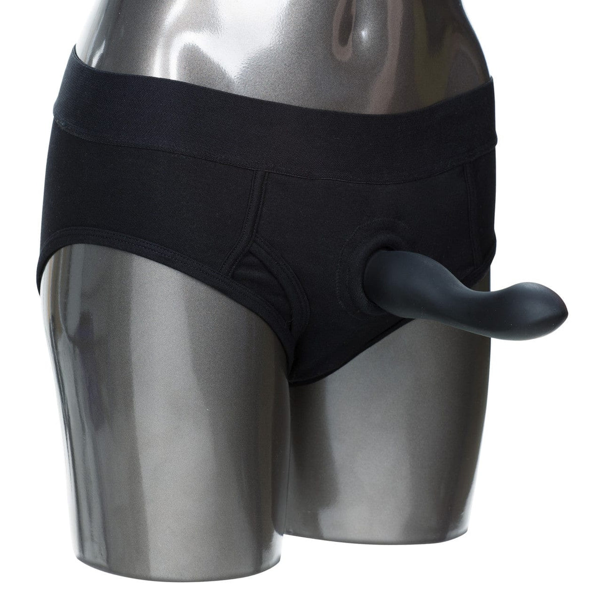 California Exotics - Packer Gear Black Brief Harness Strap On Strap On w/o Dildo