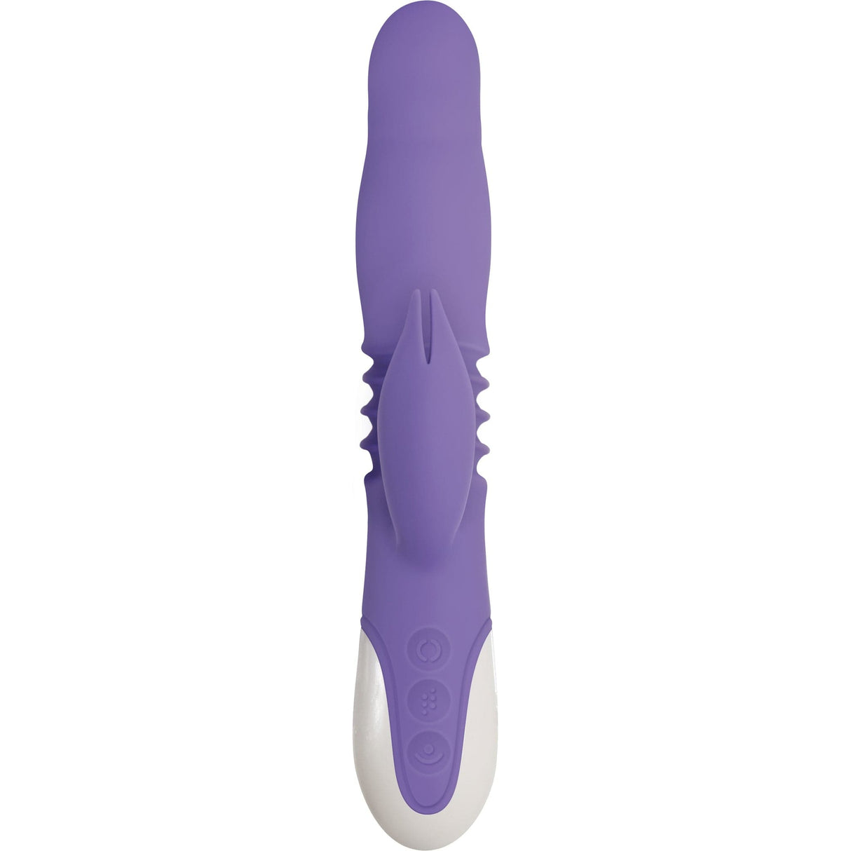 Evolved - Thick and Thrust Bunny Silicone Rechargeable Rabbit Vibrator (Purple) Rabbit Dildo (Vibration) Rechargeable