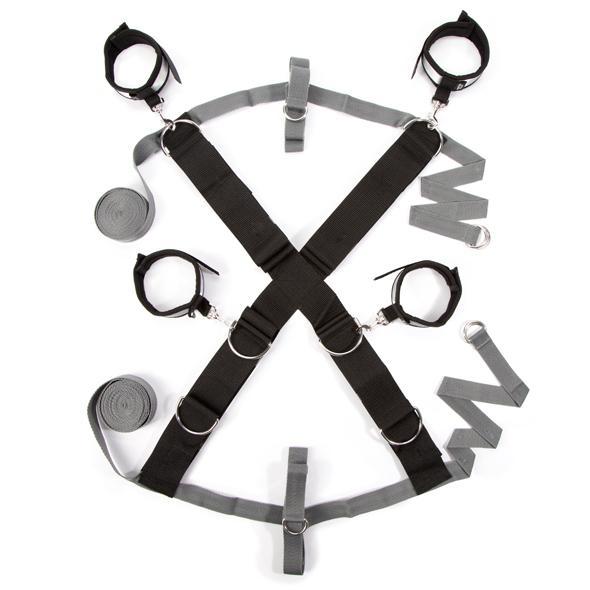 Fifty Shades of Grey - Keep Still Over the Bed Cross Restraint Set - CherryAffairs.sg