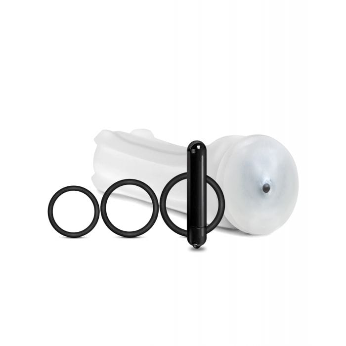 Happy Ending - MSTR B8 Hand Cuff Vibrating Stroker Masturbator Pack Kit of 5 (Clear) Masturbator Soft Stroker (Vibration) Non Rechargeable
