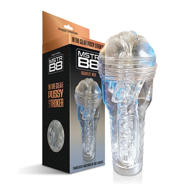 Happy Ending - MSTR B8 In the Clear Pussy Stroker Cup Masturbator (Clear) Masturbator Soft Stroker (Non Vibration)
