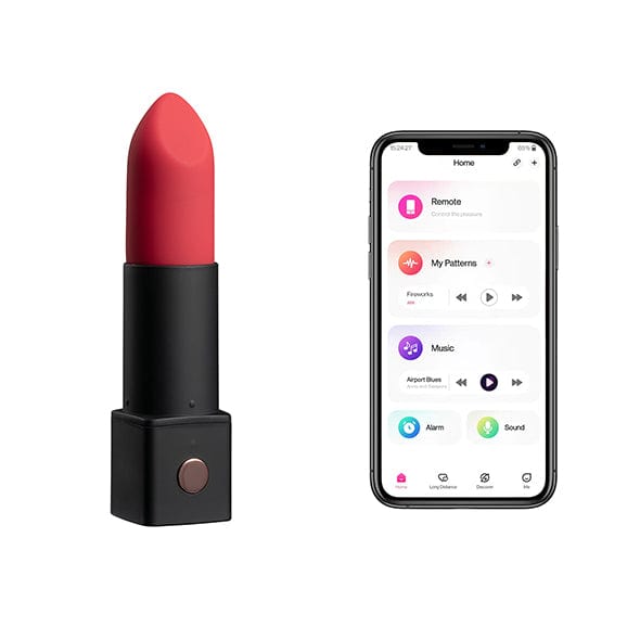 Lovense - Exomoon App-Controlled Discreet Lipstick Vibrator (Red) Clit Massager (Vibration) Rechargeable