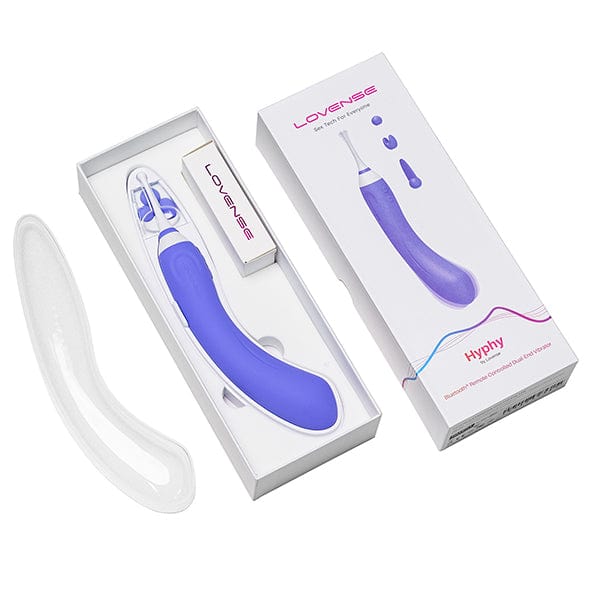 Lovense - Hyphy App-Controlled Dual End Vibrator (Purple) Clit Massager (Vibration) Rechargeable
