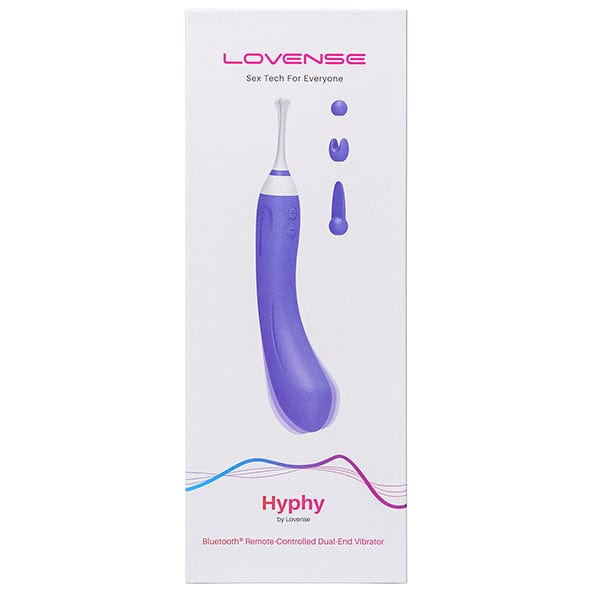 Lovense - Hyphy App-Controlled Dual End Vibrator (Purple) Clit Massager (Vibration) Rechargeable