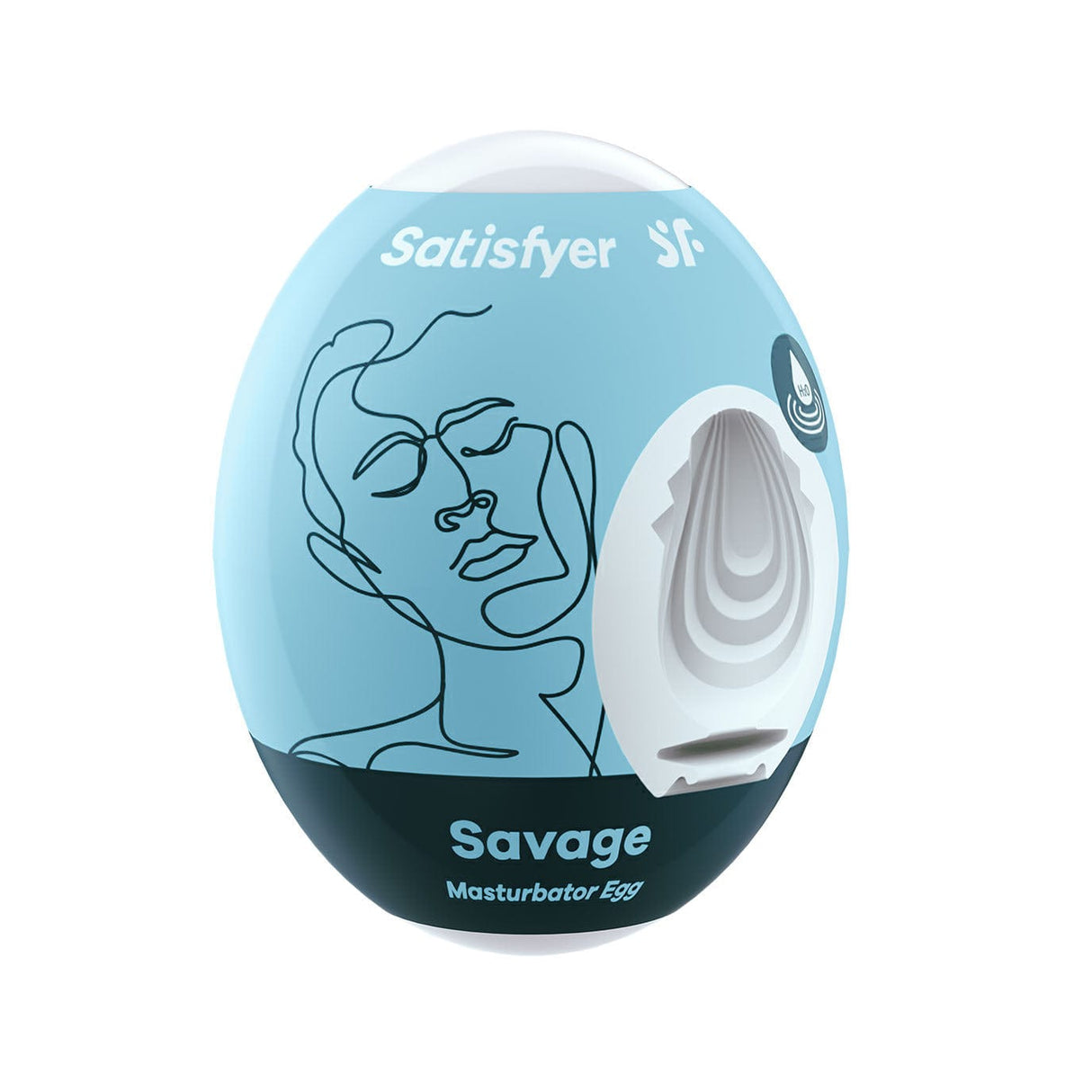 Satisfyer - Savage Masturbator Egg (Blue) Masturbator Egg (Non Vibration)