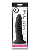 NS Novelties - Colours Pleasures 12.7 cm Slim Suction Dildo (Black) - Black / 12.7 cm