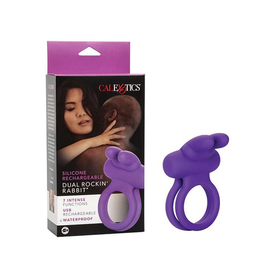 CalExotics - Rockin’ Rabbit Remote-Control Vibrating Cock Ring (Purple)