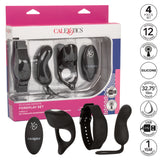 CalExotics - Remote-Control Rechargeable Couples Vibrator Set (Black) - Black