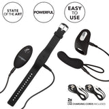 CalExotics - Remote-Control Rechargeable Couples Vibrator Set (Black) - Black