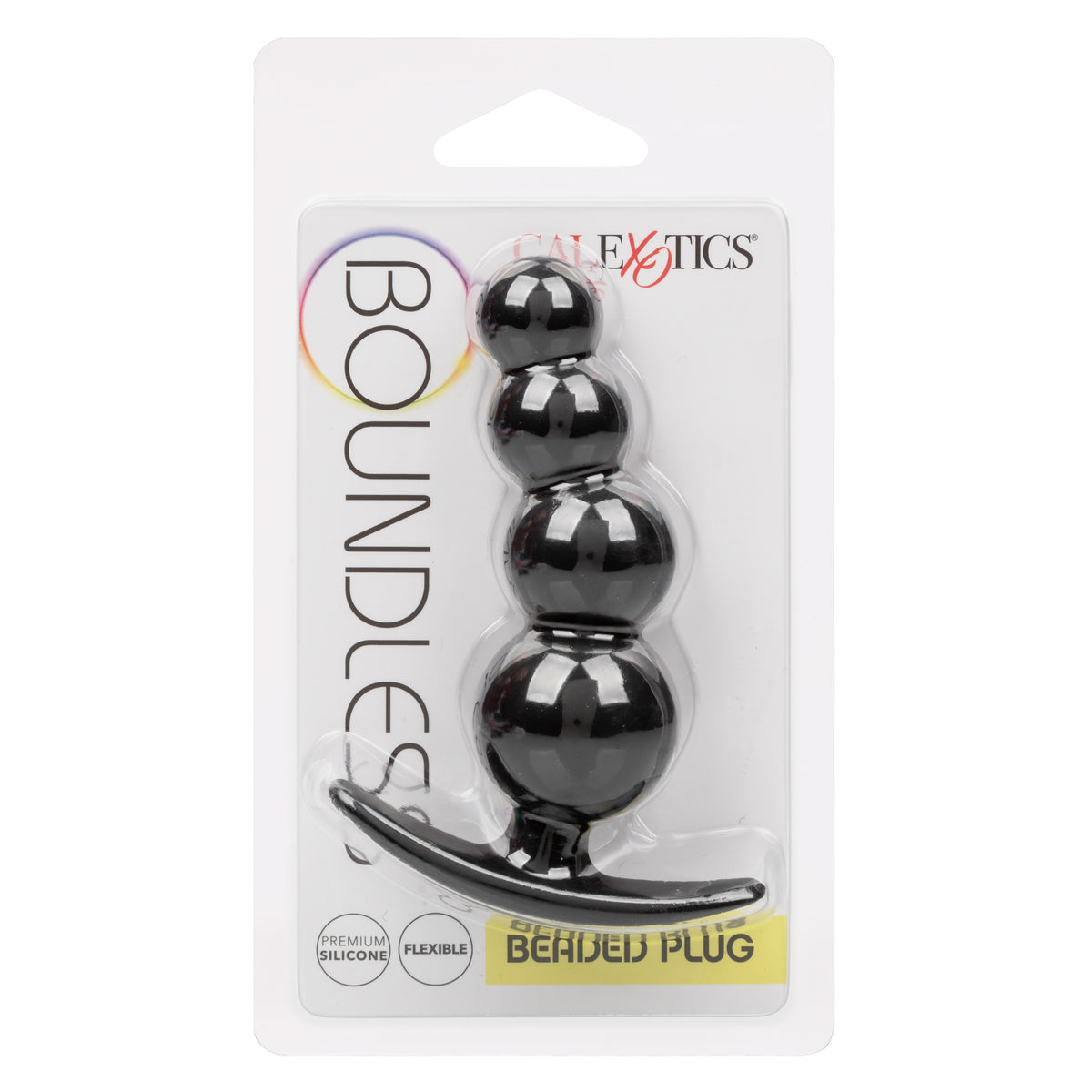 CalExotics - Boundless Beaded Anal Plug (Black) - Black