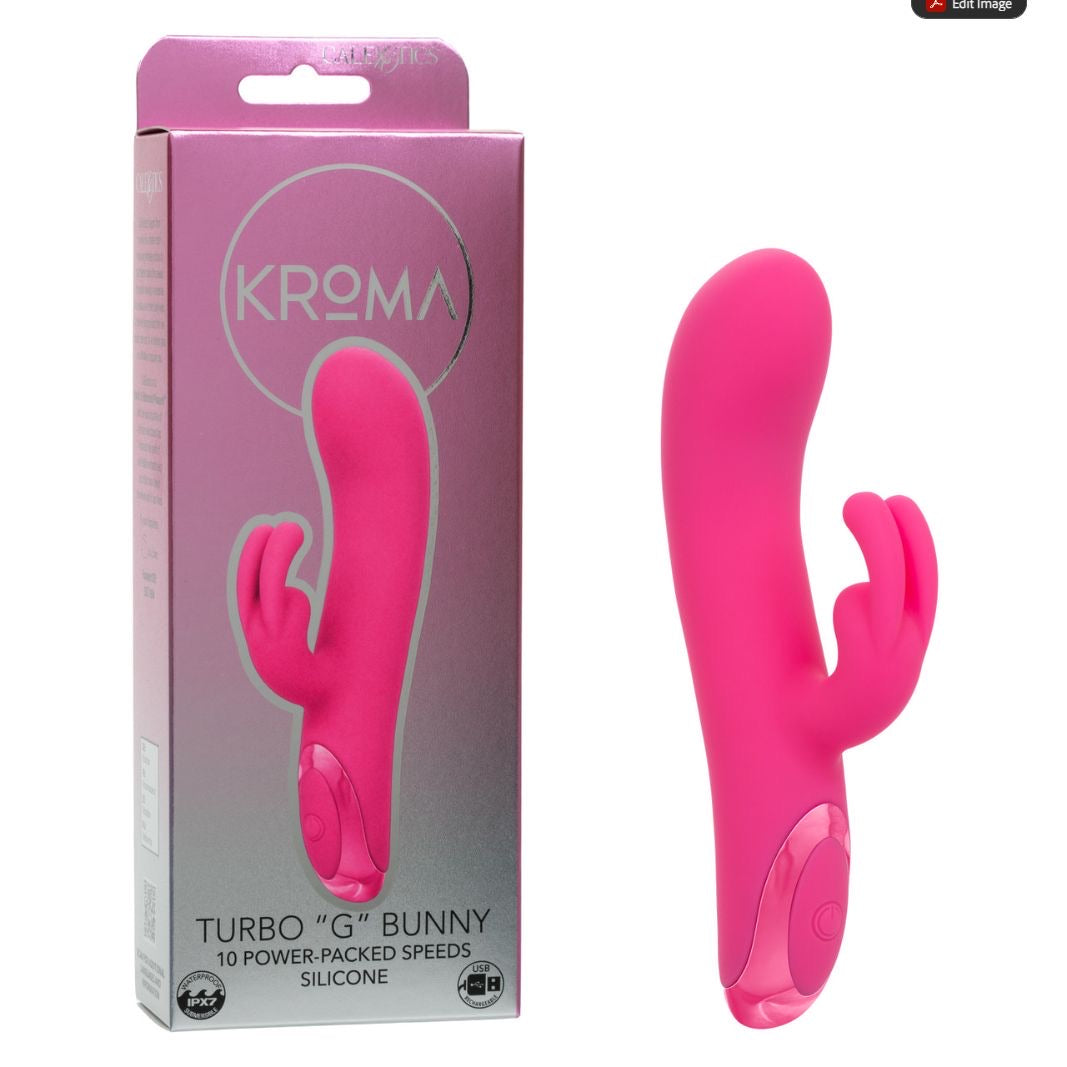 CalExotics - Kroma Turbo G Bunny 可充电兔形振动器（粉色）