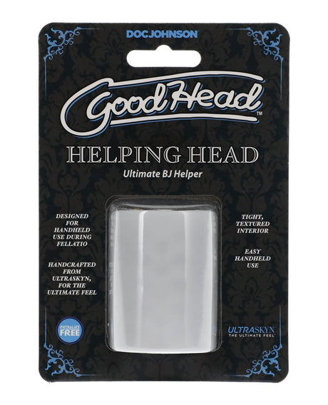 Doc Johnson - GoodHead Helping Head 5.1 cm Oral Masturbation Sleeve (Clear) - Clear / 5.1 cm