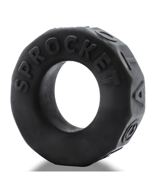 Oxballs - Cincin Zakar Sprocket Comfort Tanpa Gelincir (Hitam)