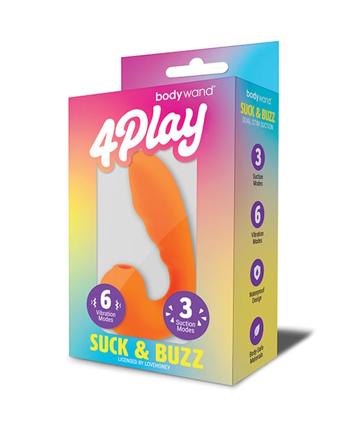 Bodywand - 4 Play penyedut & penggetar kelentit (Oren)