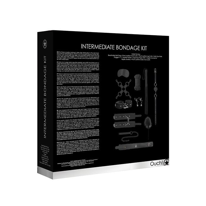 Shots - Ouch Intermediate Bondage Kit (Black) - Black