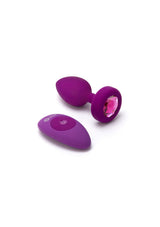 B-Vibe - Rechargeable Vibrating Jewel Anal Plug S/M (Pink) – product view 3