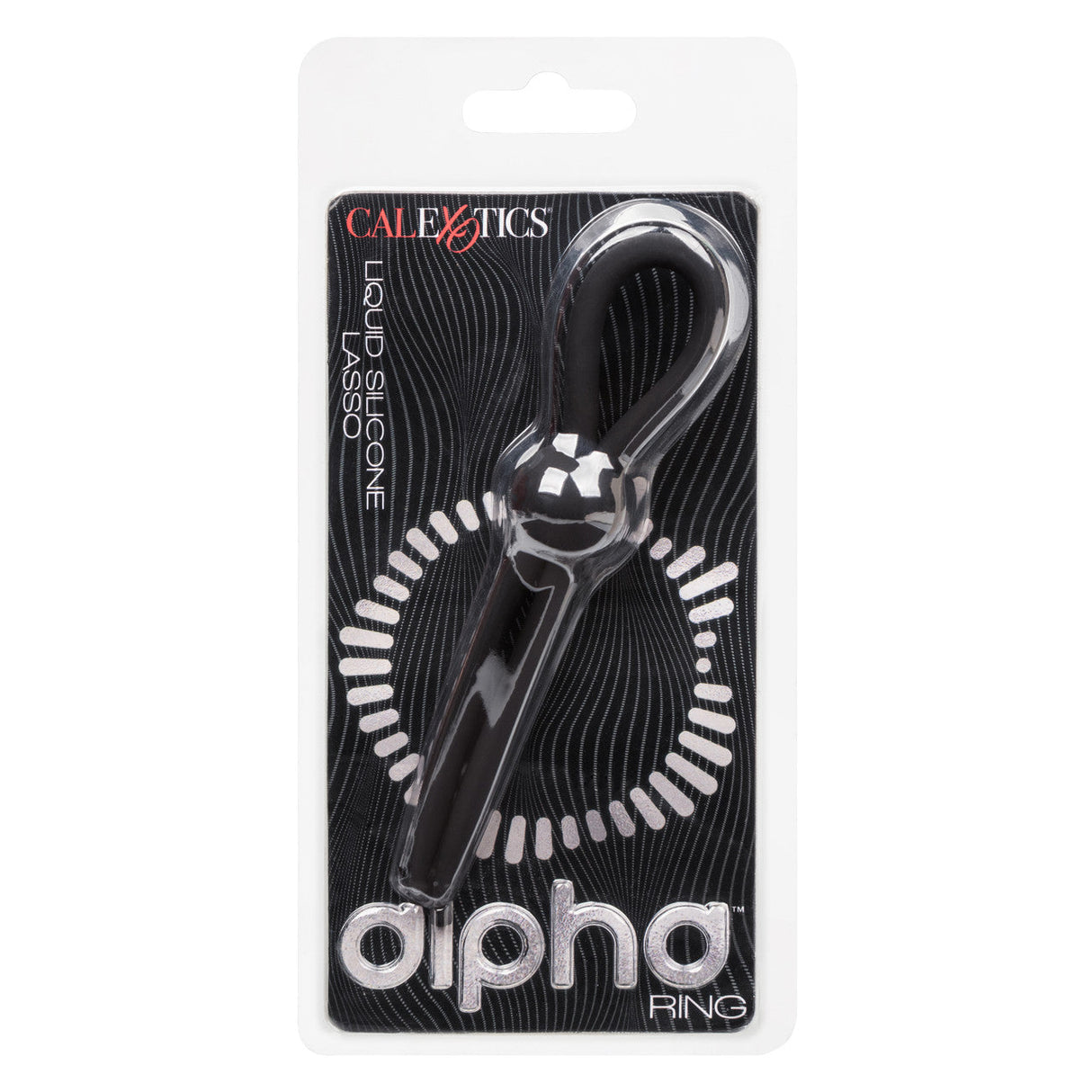 CalExotics - Alpha Liquid Silicone Adjustable Lasso Cock Ring (Black) – product view 3