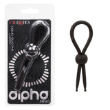 CalExotics - Alpha Liquid Silicone Adjustable Lasso Cock Ring (Black) – product view 11