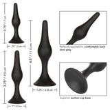 CalExotics - Silicone Graduated Anal Starter Kit with Suction Bases (Black) – product view 6