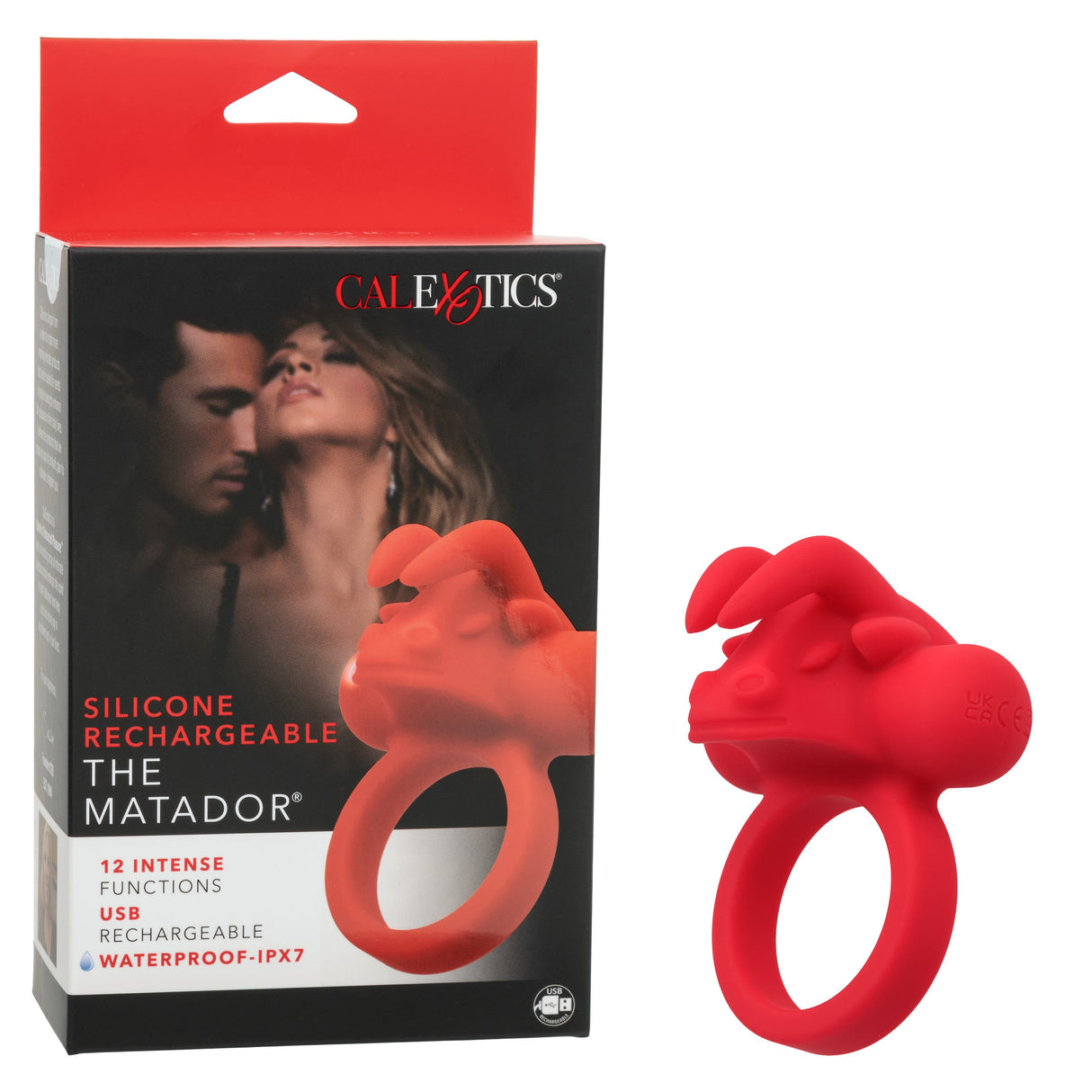 CalExotics - Rechargeable Matador Triple-Stimulation Cock Ring (Red) – product view 14