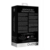 Shots - Ouch Bondage Belt and Bed Restraint System (Black) – product view 2