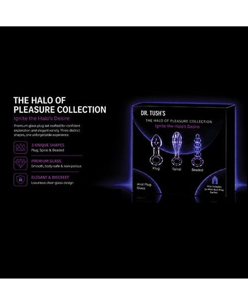 Dr. Tush's - Halo of Pleasure Glass Anal Plug Set DT1005 CherryAffairs
