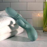 Evolved - Rub Me Tender Rechargeable Rabbit Vibrator (Green) EV1220 CherryAffairs