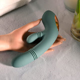 Evolved - Rub Me Tender Rechargeable Rabbit Vibrator (Green) EV1220 CherryAffairs