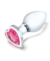 Glas - Heart Jewel Three Piece Glass Anal Plug Training Set (Clear) GL1049 CherryAffairs