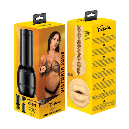 Kiiroo - Feel Victoria June Masturbator Mulut (Beige)