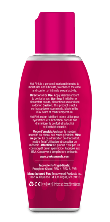 Pink - Hot Pink Gentle Warming Lubricant for Woman - CherryAffairs.sg