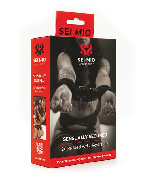 Sei Mio - Sensually Secured 天鹅绒手铐（黑色）