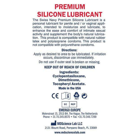 Swiss Navy - Silicone Premium Lubricant - CherryAffairs.sg