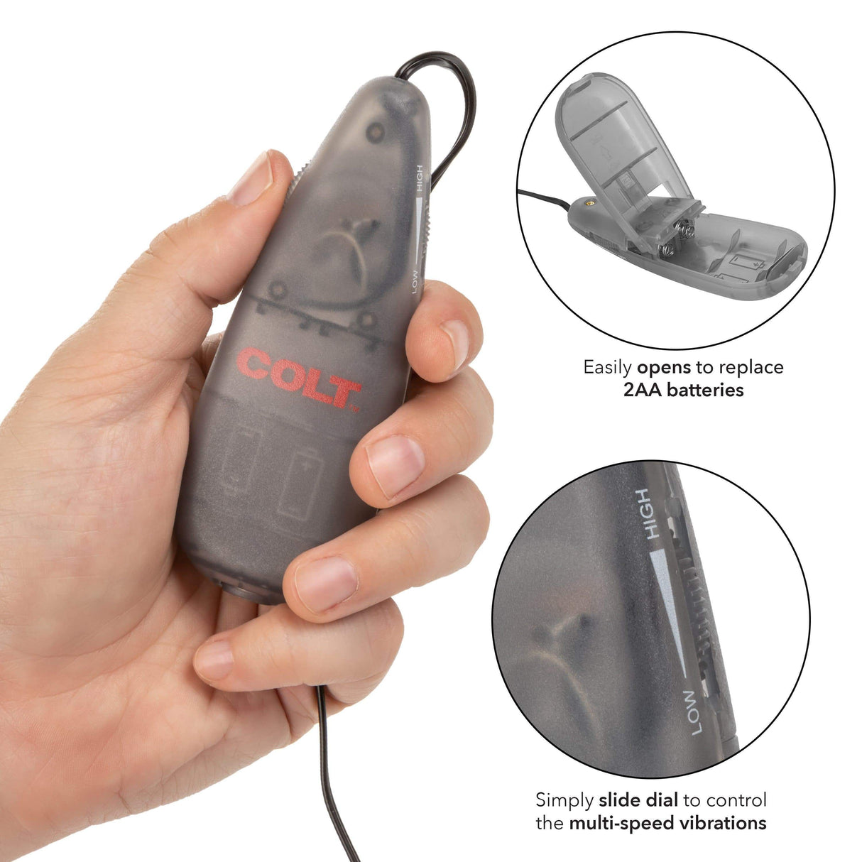 California Exotics - COLT Multi Speed Power Bullet Pak Universal Egg with Remote (Silver)    Wired Remote Control Egg (Vibration) Non Rechargeable
